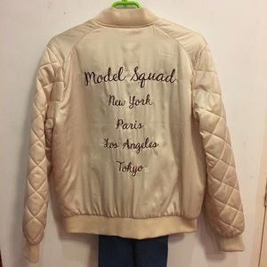 Model Squad Forever 21 Satin Bomber